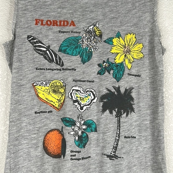 Florida Novelty Graphic Print Gray Tank Top Size XS - Picture 2 of 4